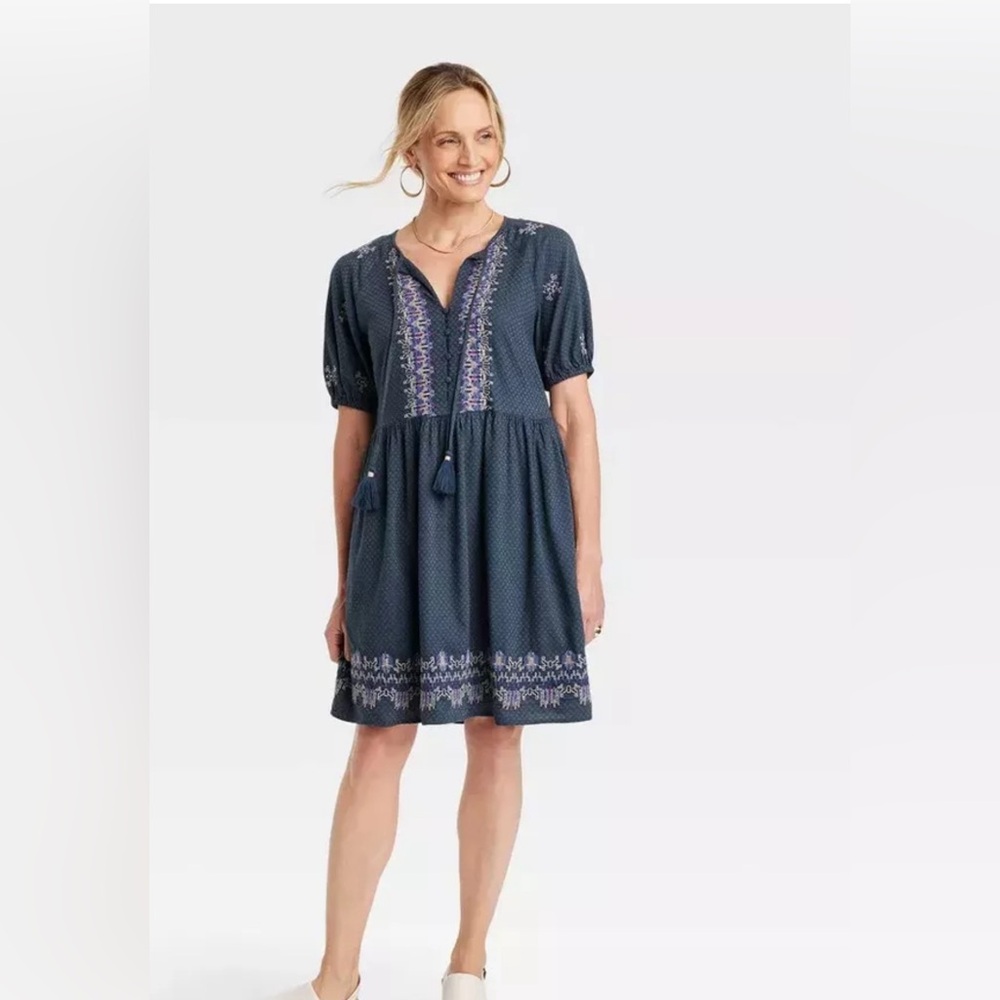 Boho‎ embroidered dress